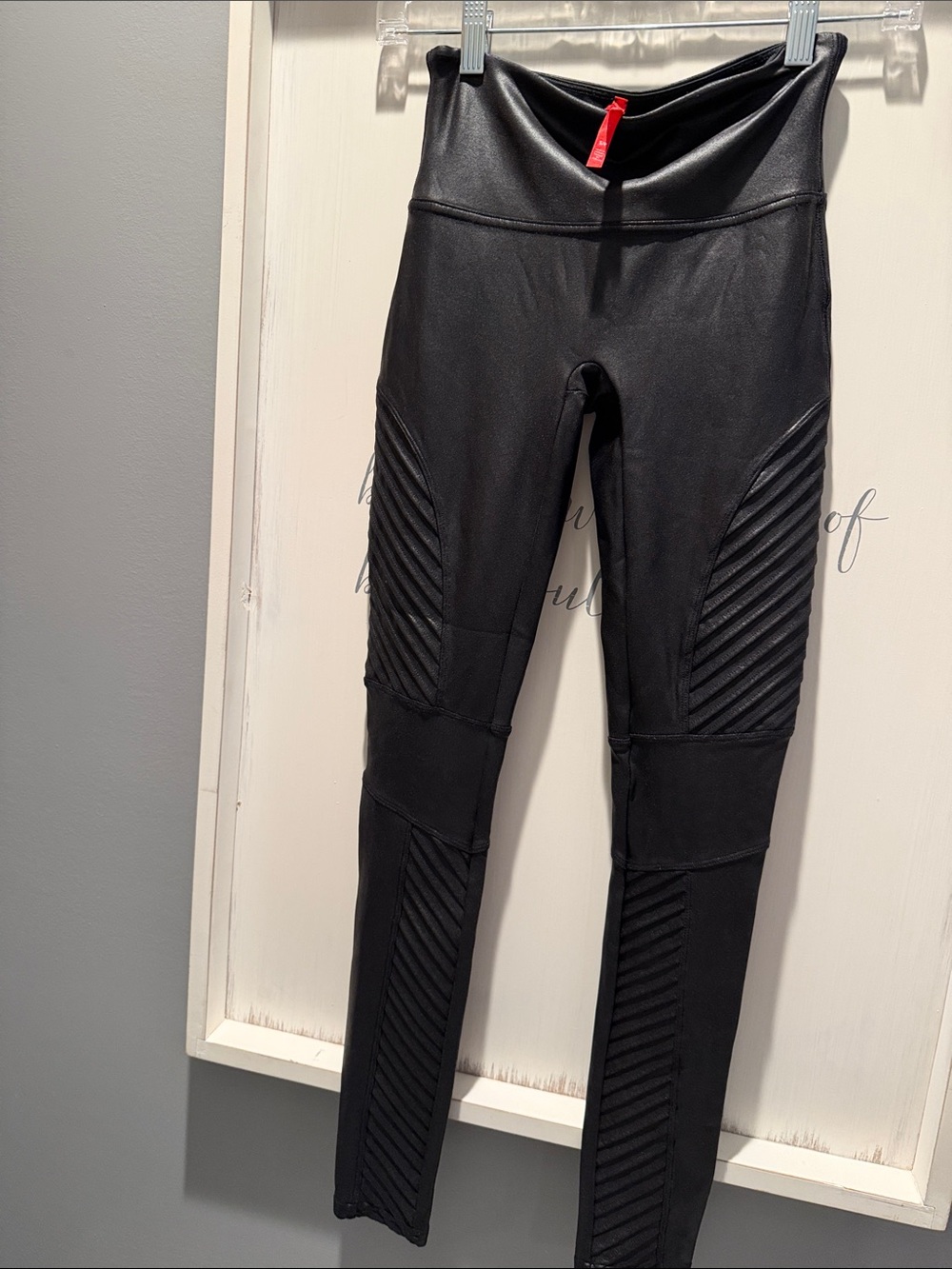 Spanx size small Black Women’s High-Waist Moto Leggings